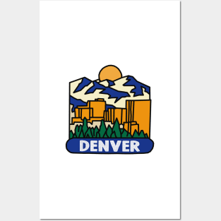 Denver Skyline Decal Posters and Art